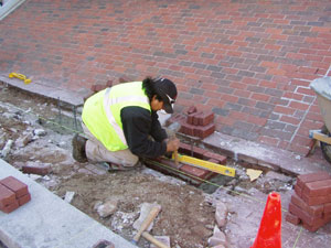 Building new brick foundation